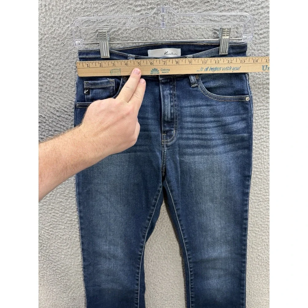 KanCan Jeans‎ Womens 3/25 Blue High Rise Bootcut Stretch Distressed Denim Preppy